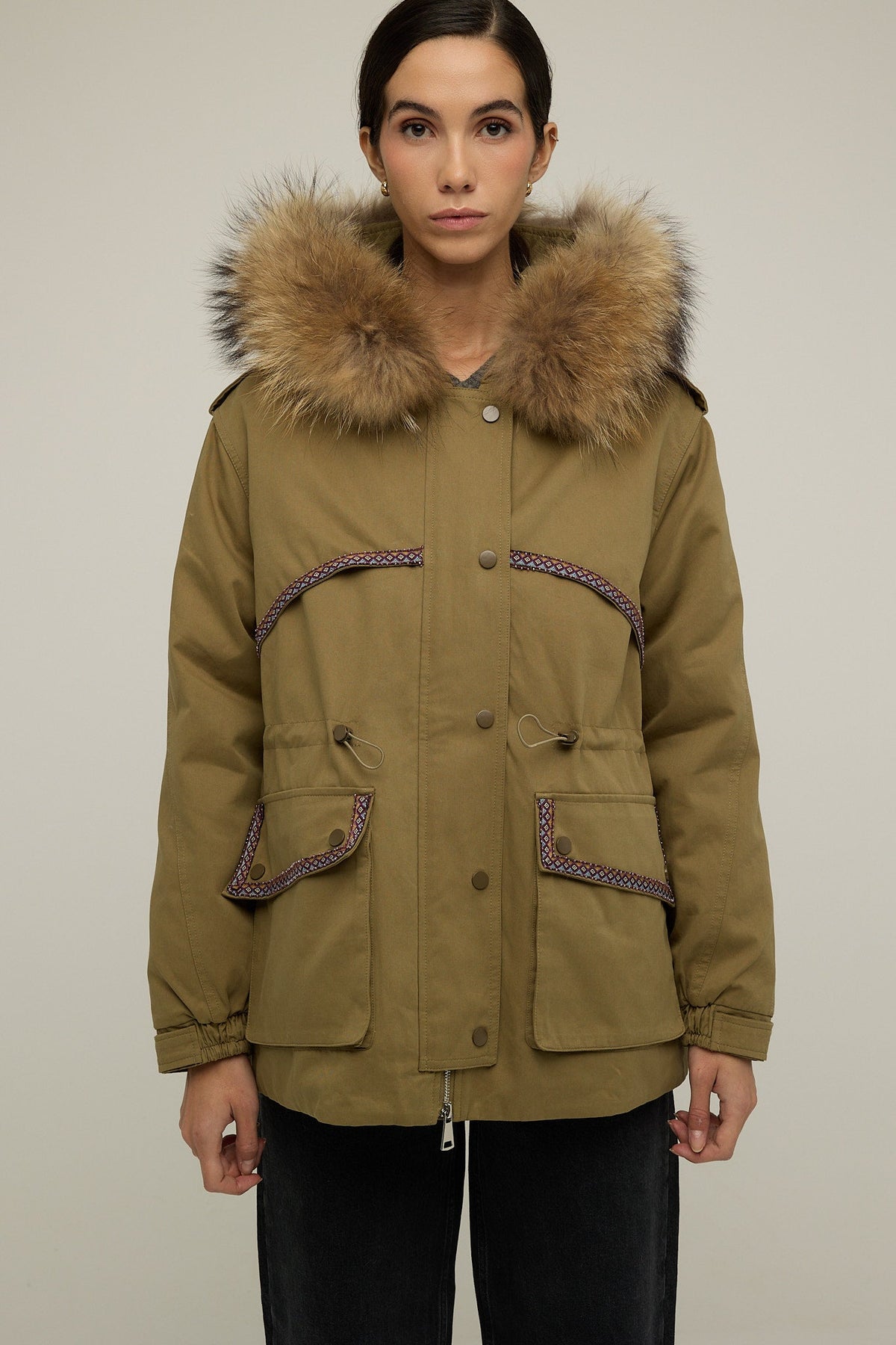 CRANS MONTANA parka with raccoon for extreme winter - Nomadi Deluxe