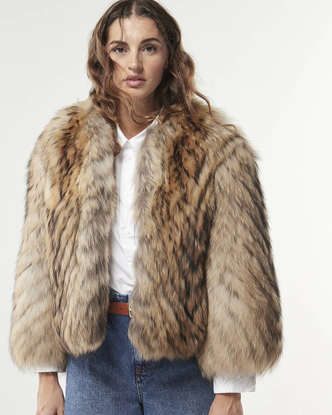 ORTEGAL chaquetón de raccoon