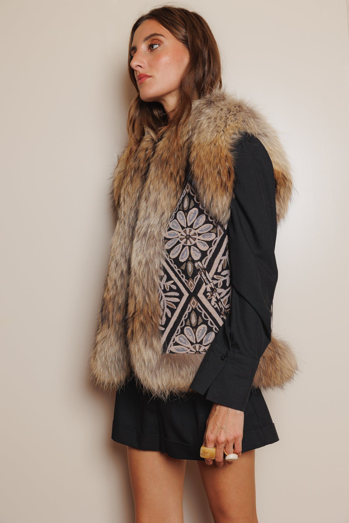NEDA chaleco de jacquard con raccoon