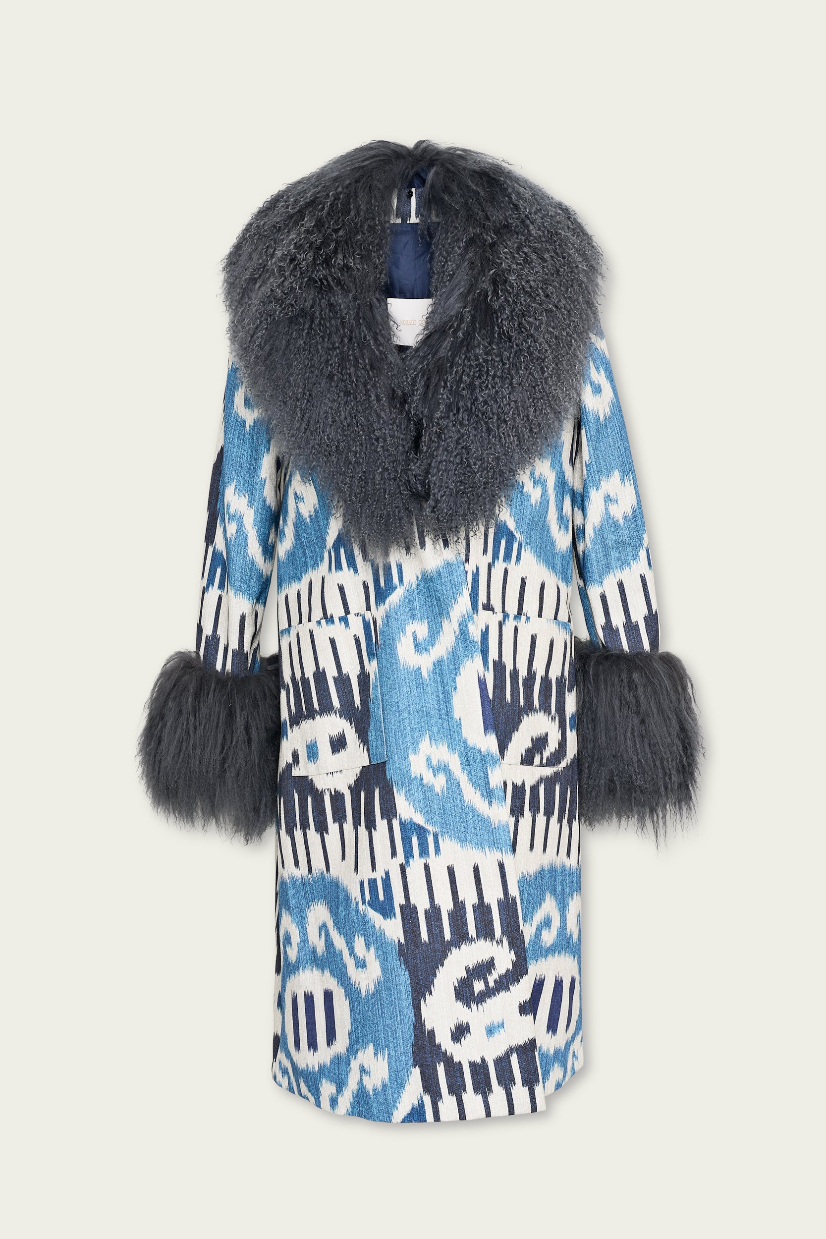 URGELL AZUL CON TIBET LAMB GRIS