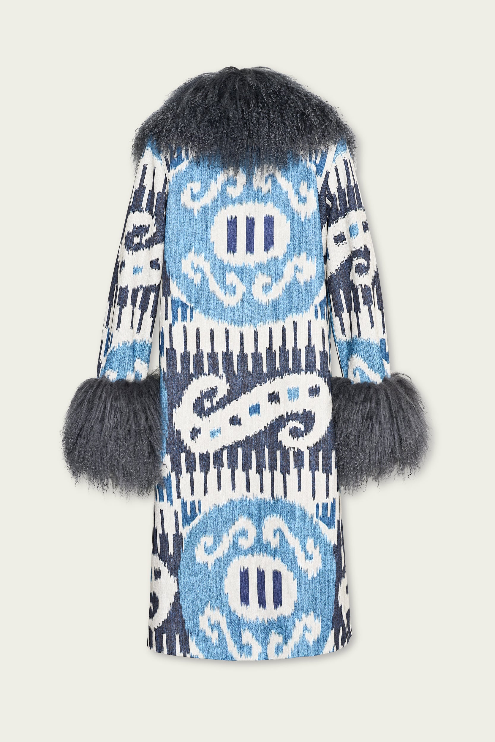 URGELL AZUL CON TIBET LAMB GRIS