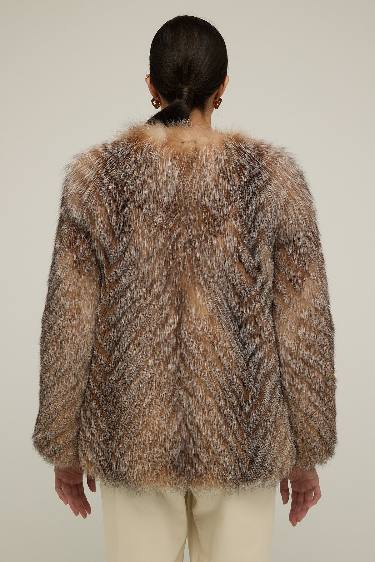 MEGEVE chaquetón de zorro cristal